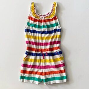 Mini Boden Girl Striped Charlie Pom Jersey Romper 6-7 Years 6-7 years EUC